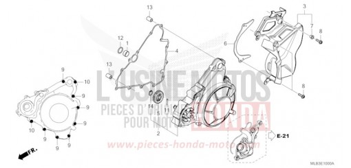 COUVERCLE DE GENERATRICE/PANNEAU ARRIERE GAUCHE CB750ACT de 2026